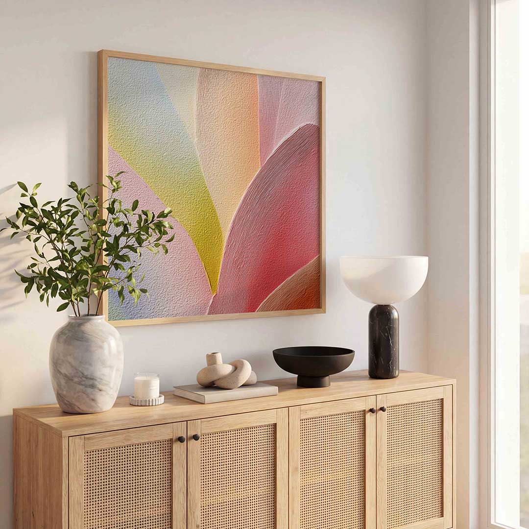 Gekleurde vormen – abstracte wandkunst als vierkante poster