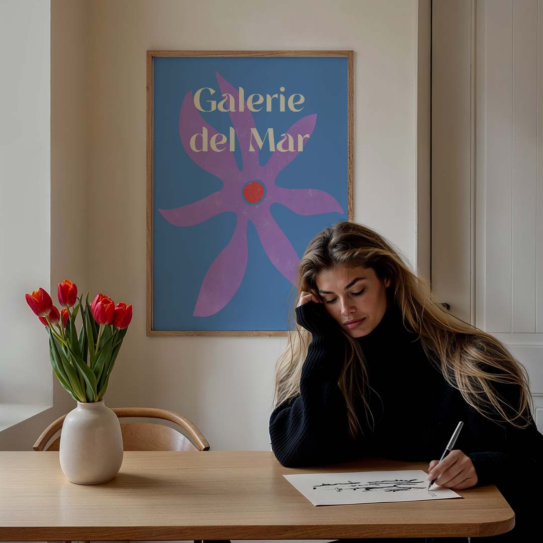 Vrolijke Bloemenzee – staande zomer wanddecoratie van WallArtistic