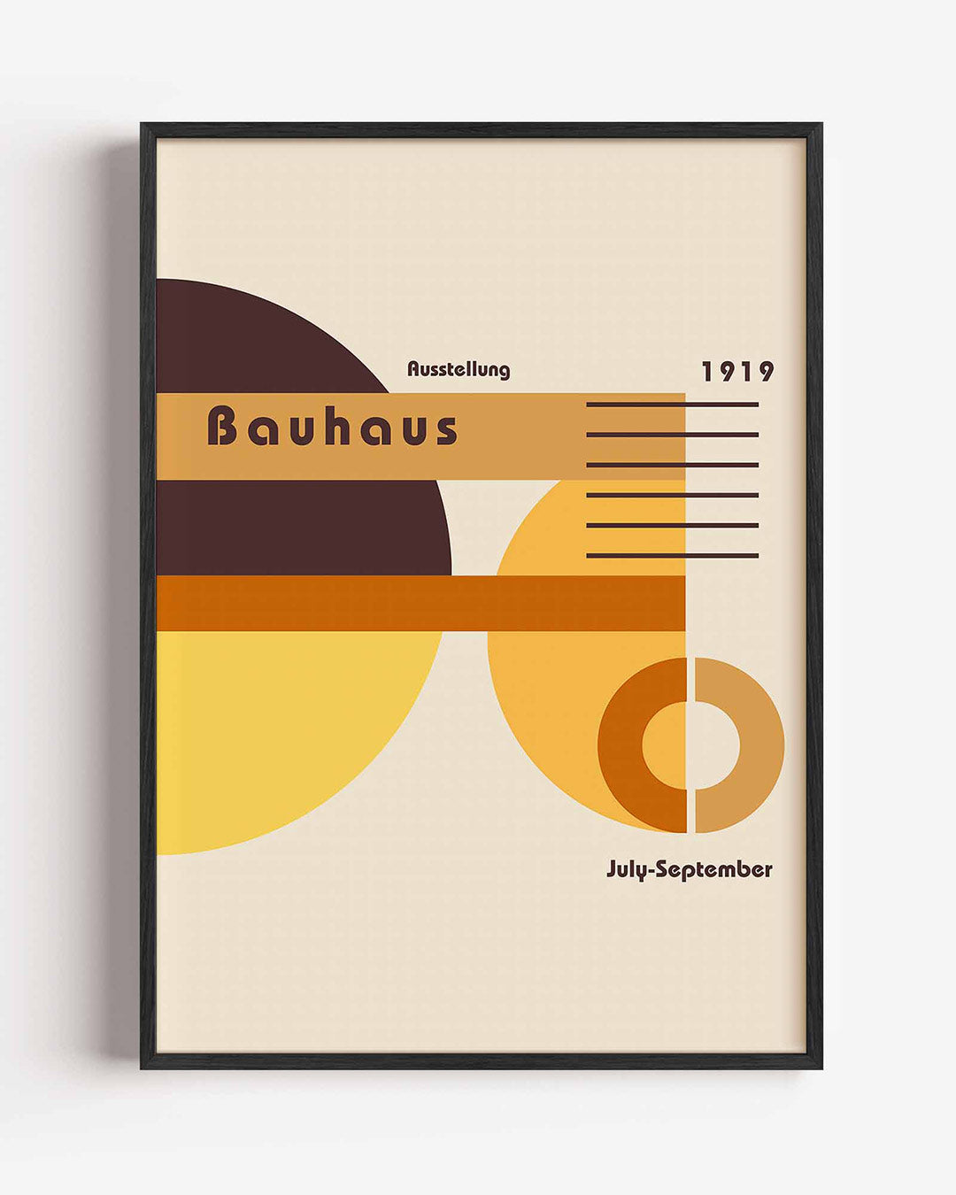 Vorm en balans – staande Bauhaus poster als wanddecoratie