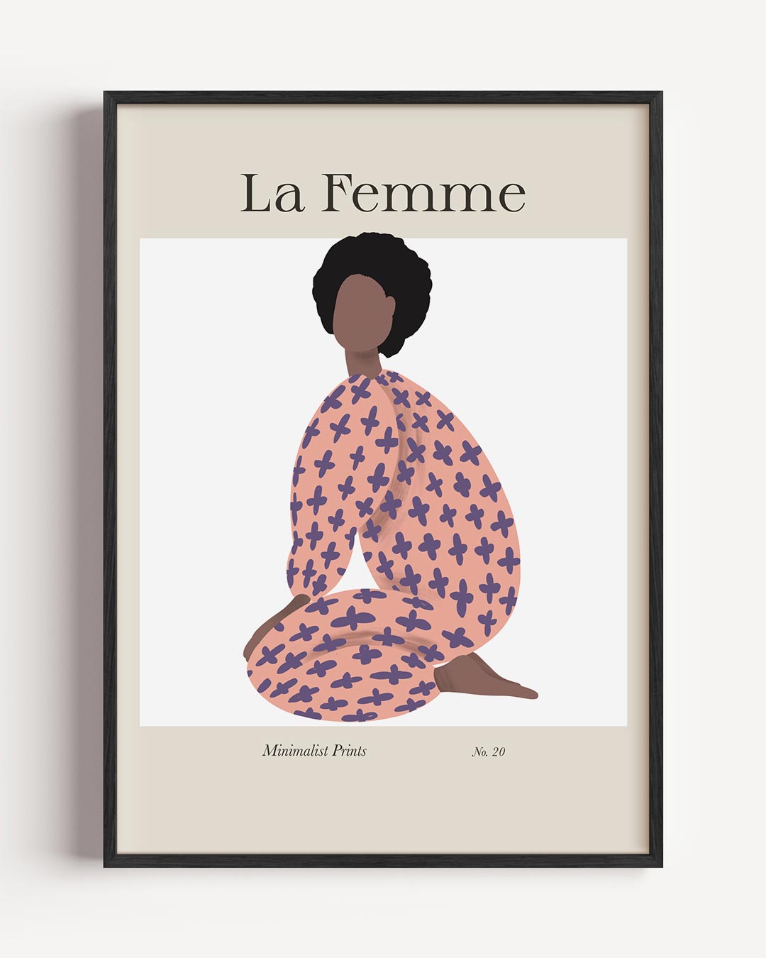 La Femme Minimalistische Art Print – vrouwelijk portret poster als wanddecoratie