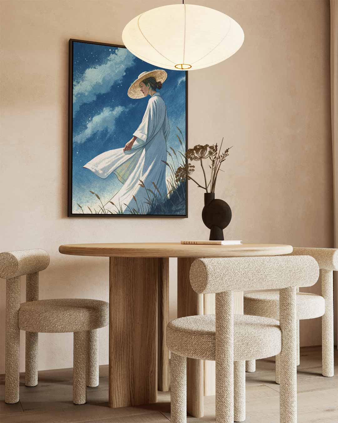 Dromerige Nachtwandeling – staand kunstwerk voor modern interieur