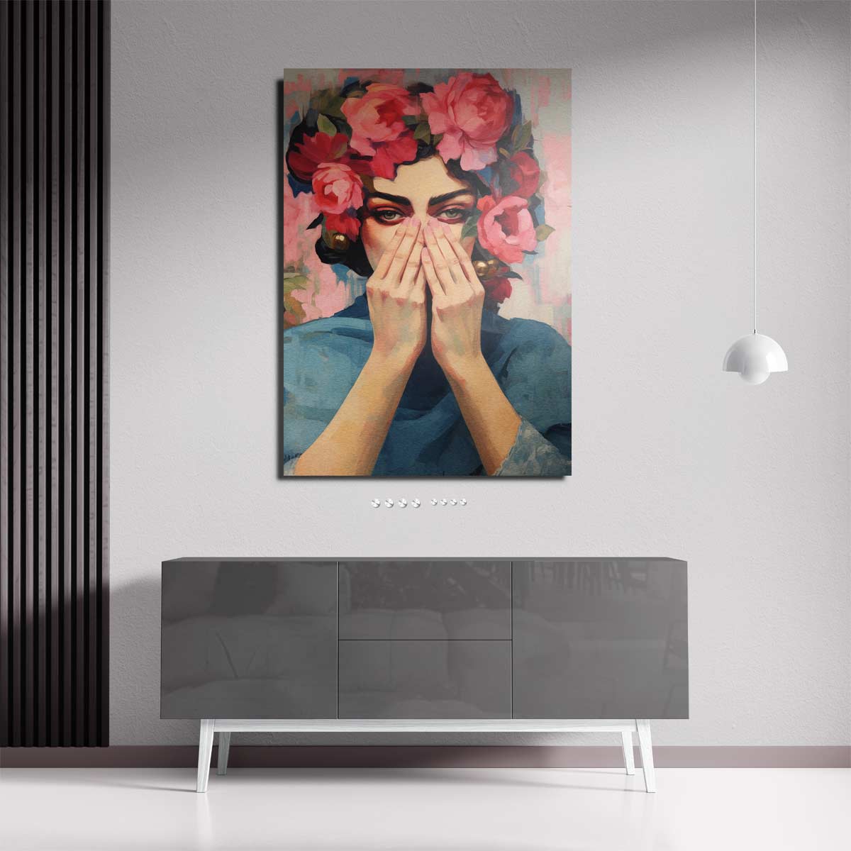 Bloemige Mystiek – staande wandkunst voor woonkamer of interieur