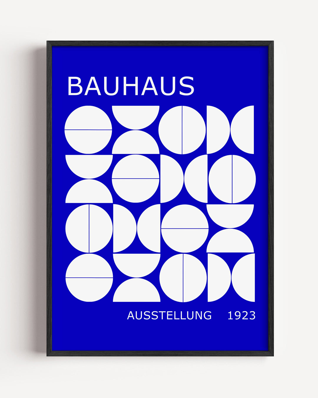 Vormritme en kleur – staande Bauhaus poster als wanddecoratie