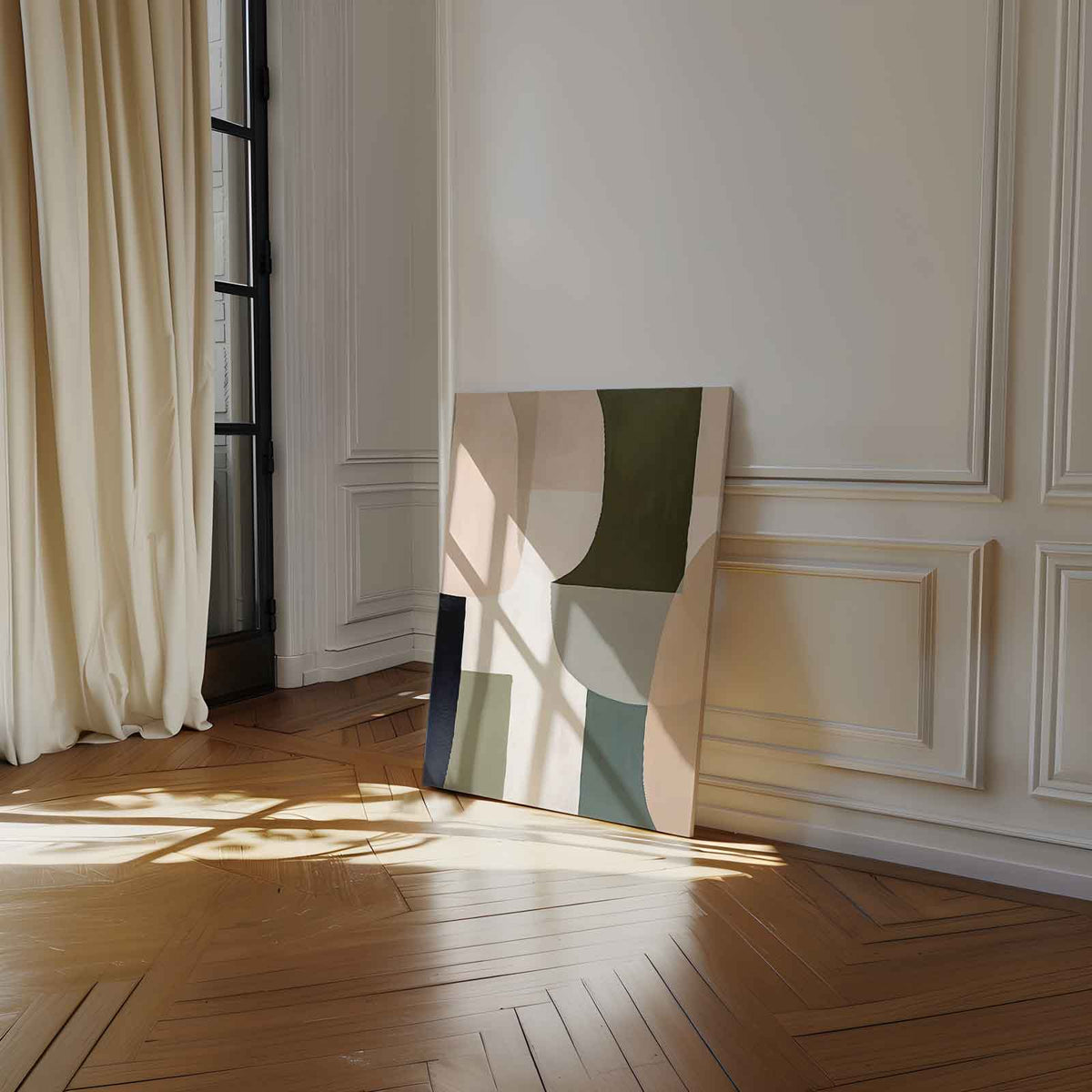 Geometrische Harmonie – portret kunstwerk als wanddecoratie, afbeelding 14