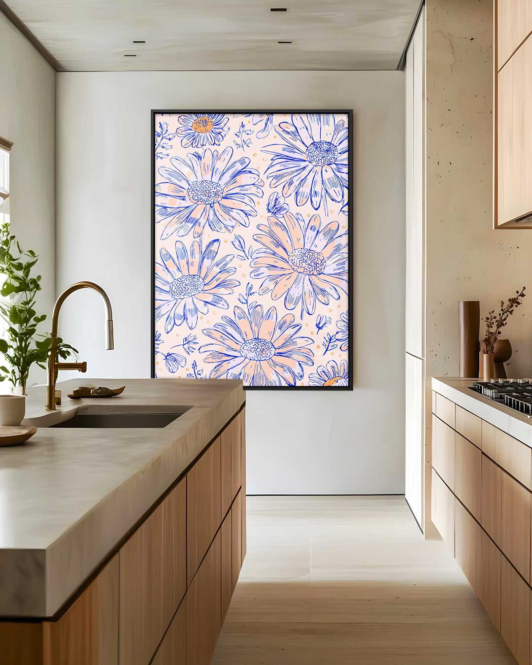 Bloemenpracht Illustratie – plexiglas wanddecoratie in portret formaat