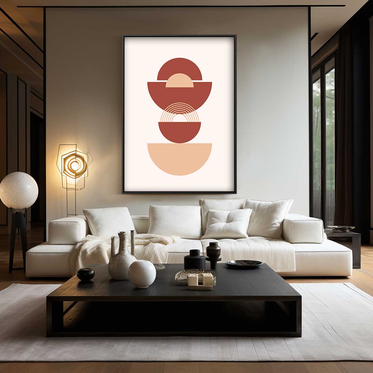 Abstracte Harmonie – staand kunstwerk voor modern interieur