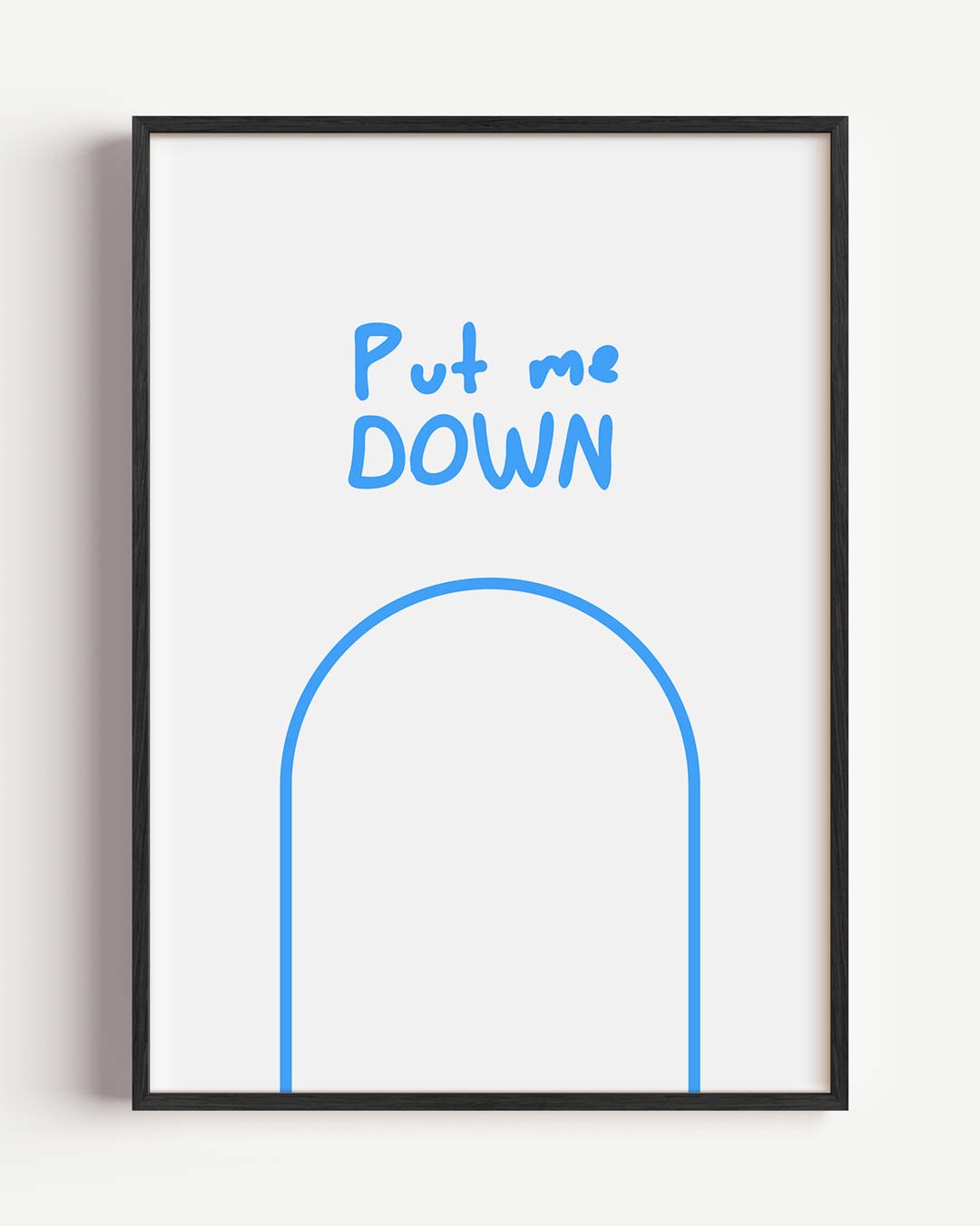 Motiverende Blauwe – quote portret poster als wanddecoratie