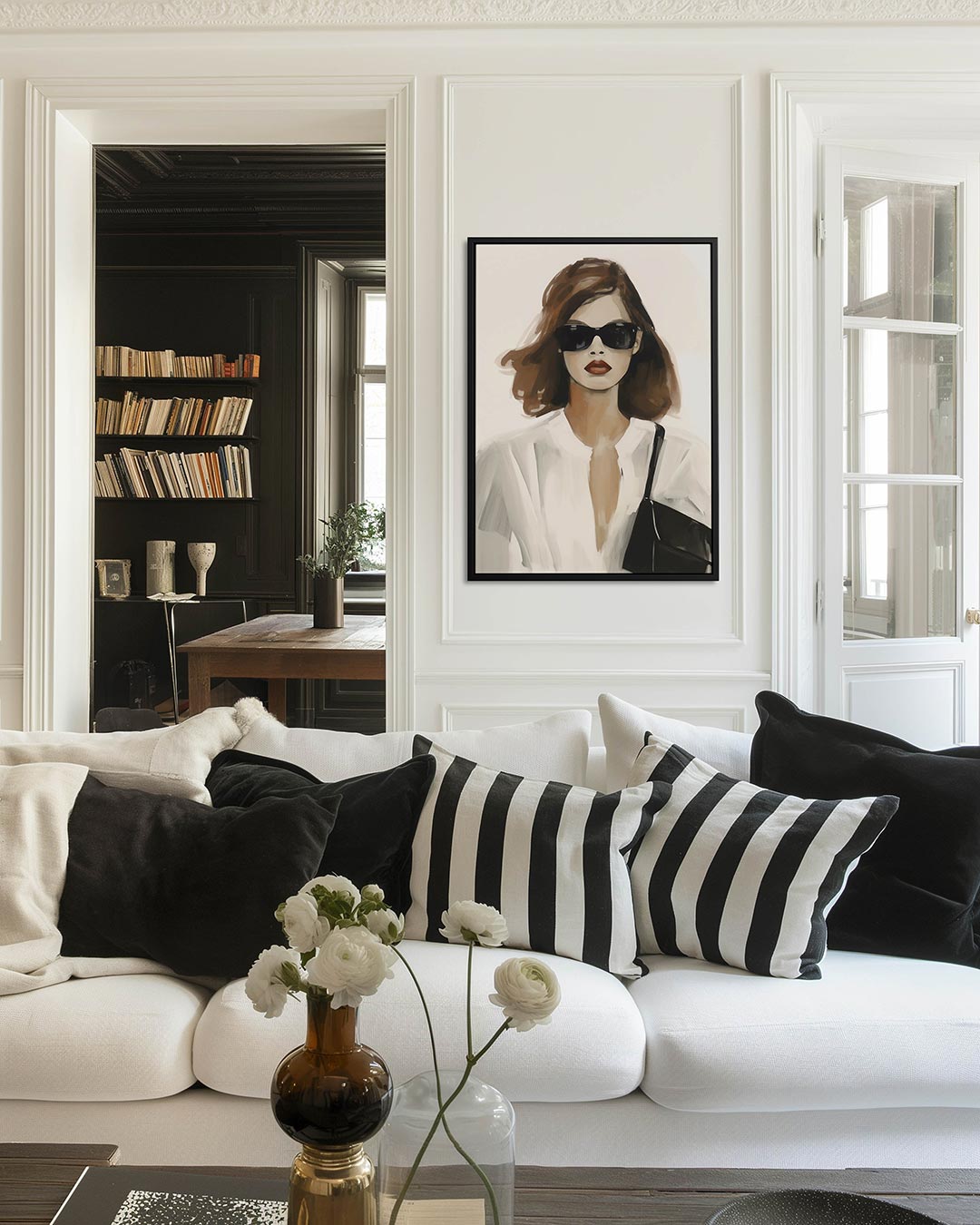 Stijlvolle vrouw – decoratief kunstwerk voor aan de muur