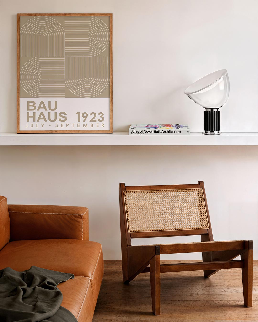 Lijnen en vlakken – staande Bauhaus poster voor aan de muur