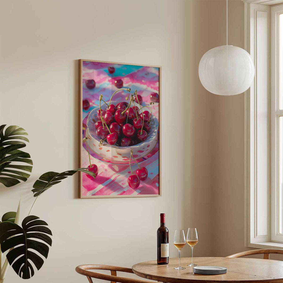 Kersenfeestje – keukenposter in staand formaat