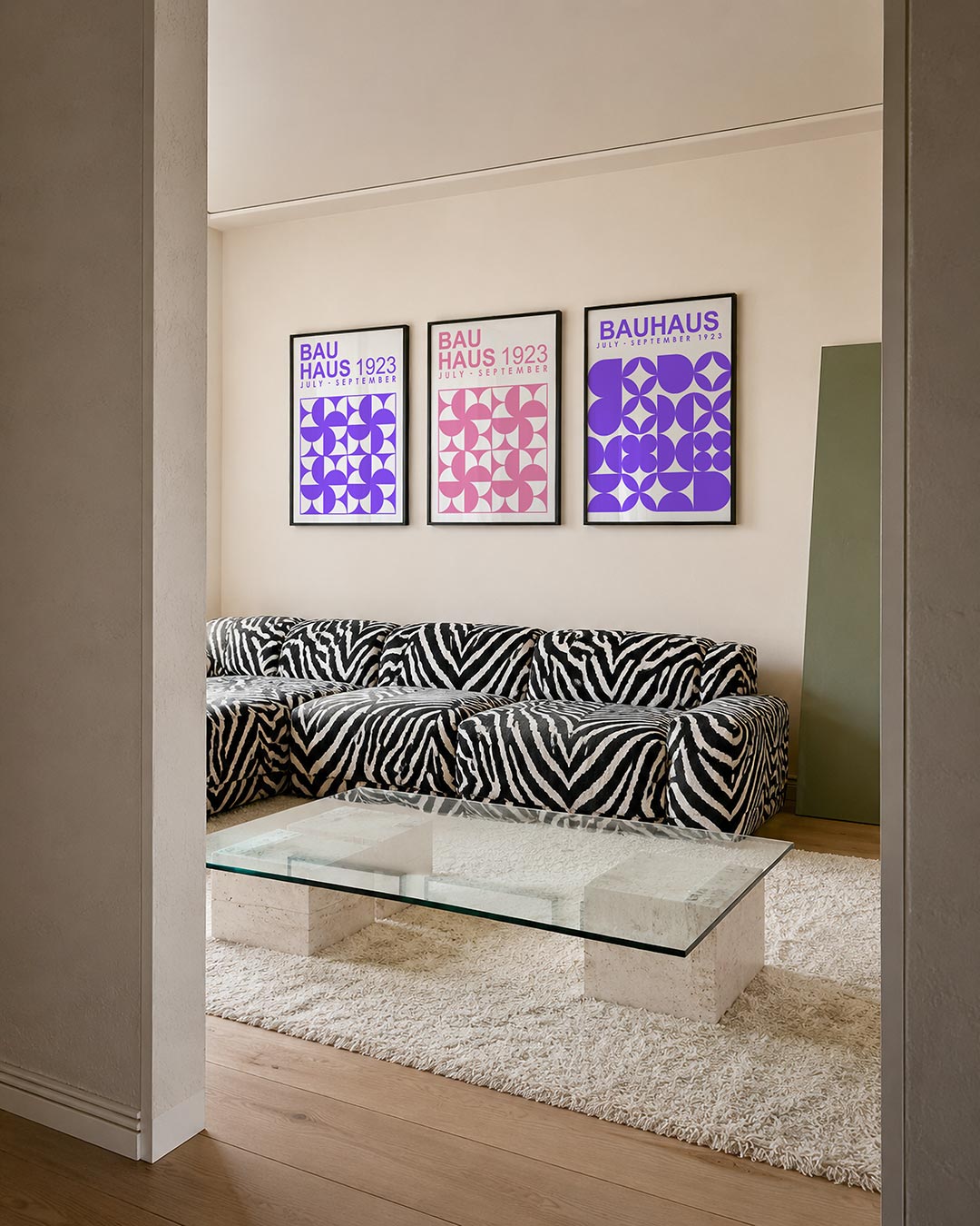 Vorm en kleur posterset – tweede productweergave – deze posterset in drie delen toont een speels lijnenspel