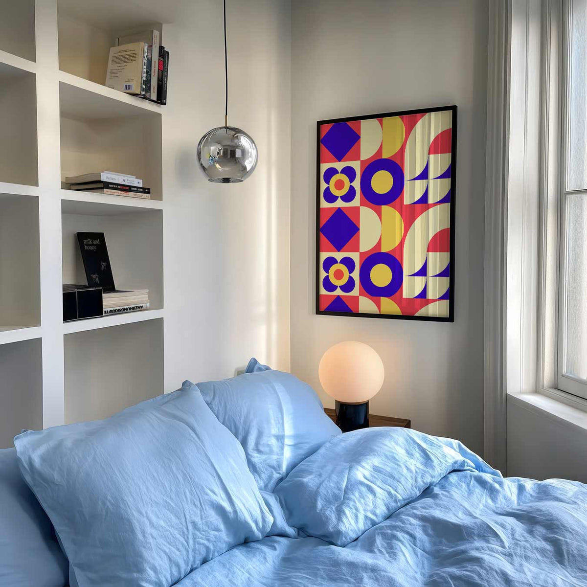 Retro Vibes Geometrische – abstracte poster als moderne staande wanddecoratie