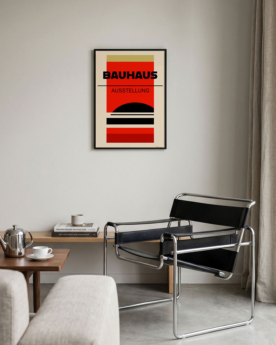 Vorm en balans – geometrische Bauhaus poster in staand formaat