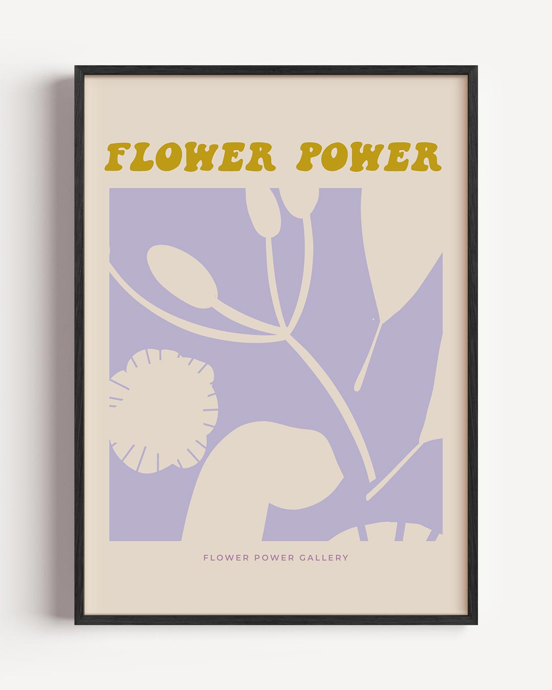 Flower Power – typografie portret poster als wanddecoratie