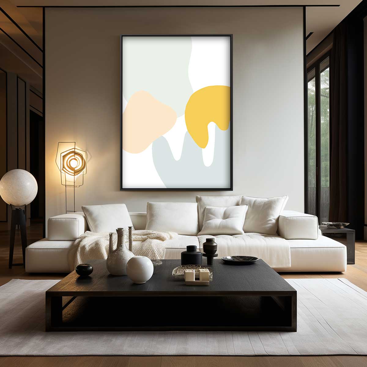 Vrolijke Kleurencompositie – modern portret kunstwerk van WallArtistic
