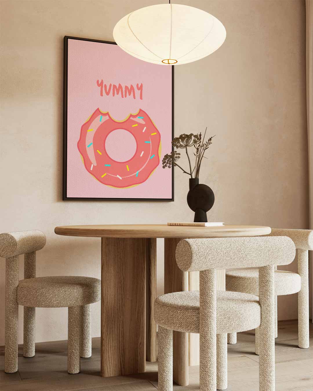 Donut Droom – canvas wanddecoratie in portret formaat
