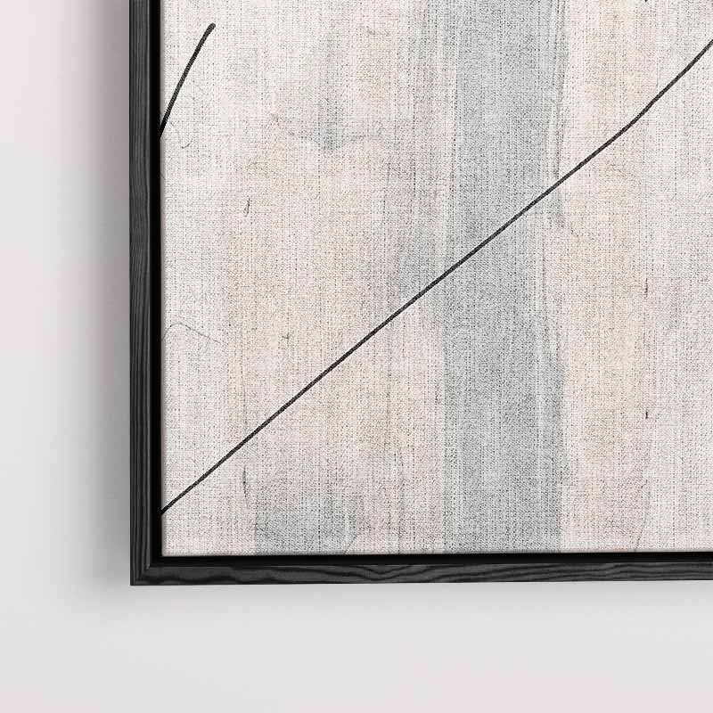 Abstracte Harmonie in Zwart en Wit – staand kunstwerk voor modern interieur