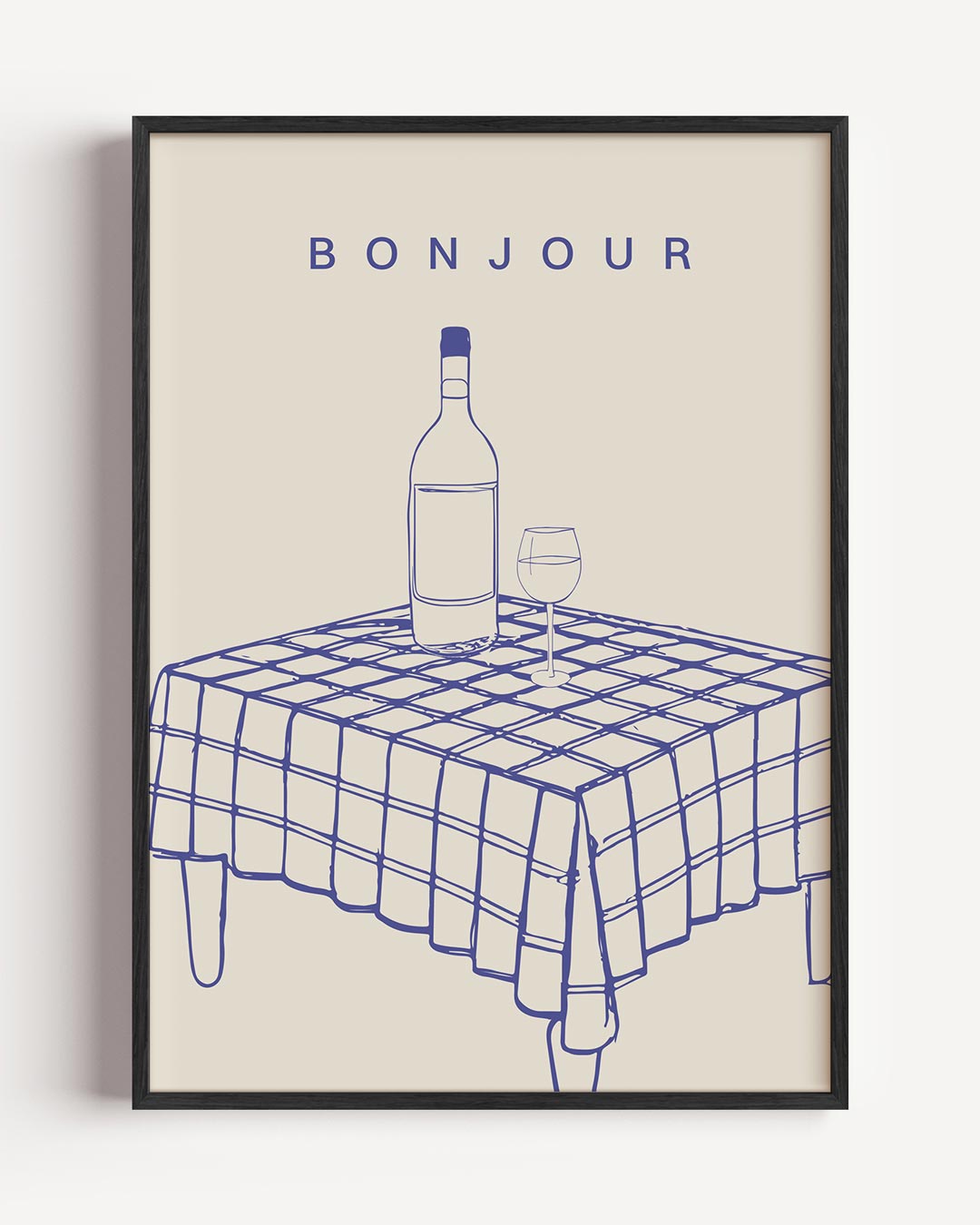 Bonjour Wijnmoment – keuken portret poster als wanddecoratie