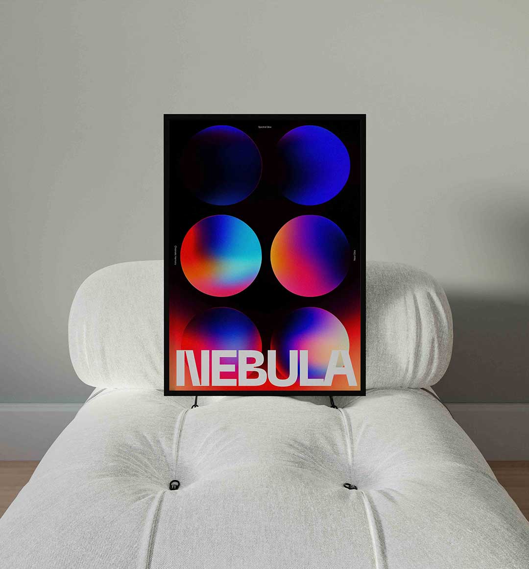 Nebula cirkels – staande Pop Art wanddecoratie van WallArtistic