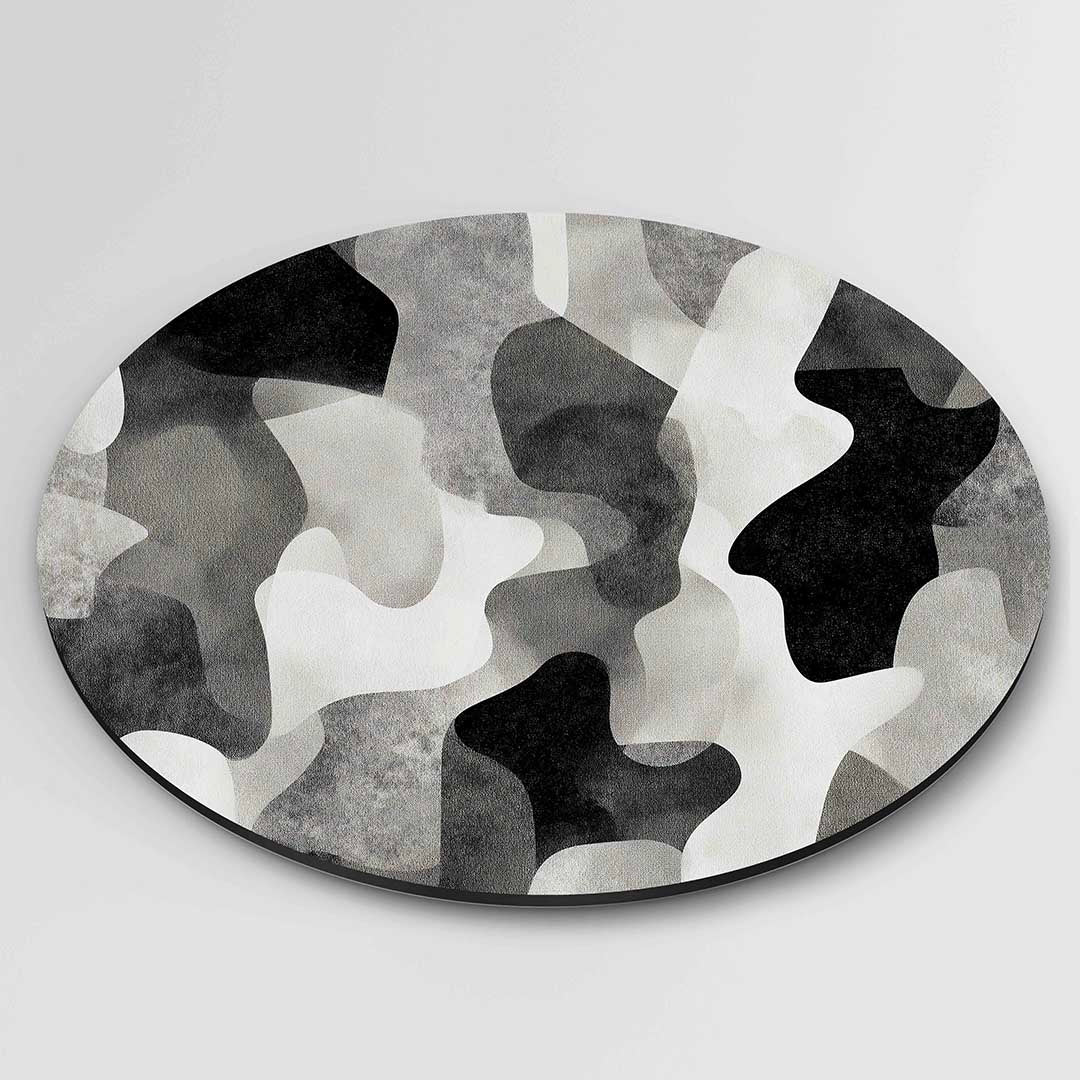 Abstracte vormen – abstracte wandkunst als muurcirkel van WallArtistic