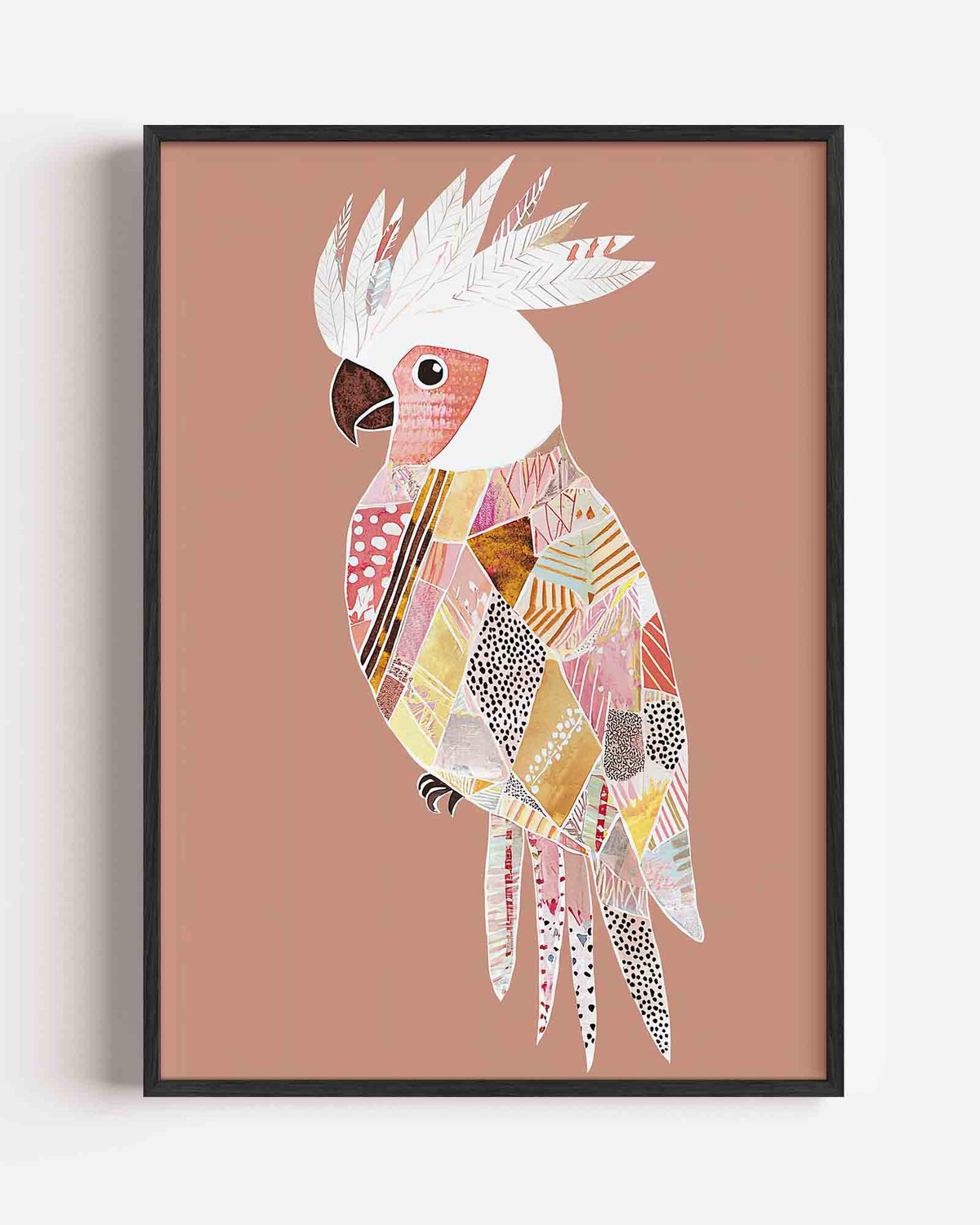 Papegaai met patronen – dieren portret poster als wanddecoratie