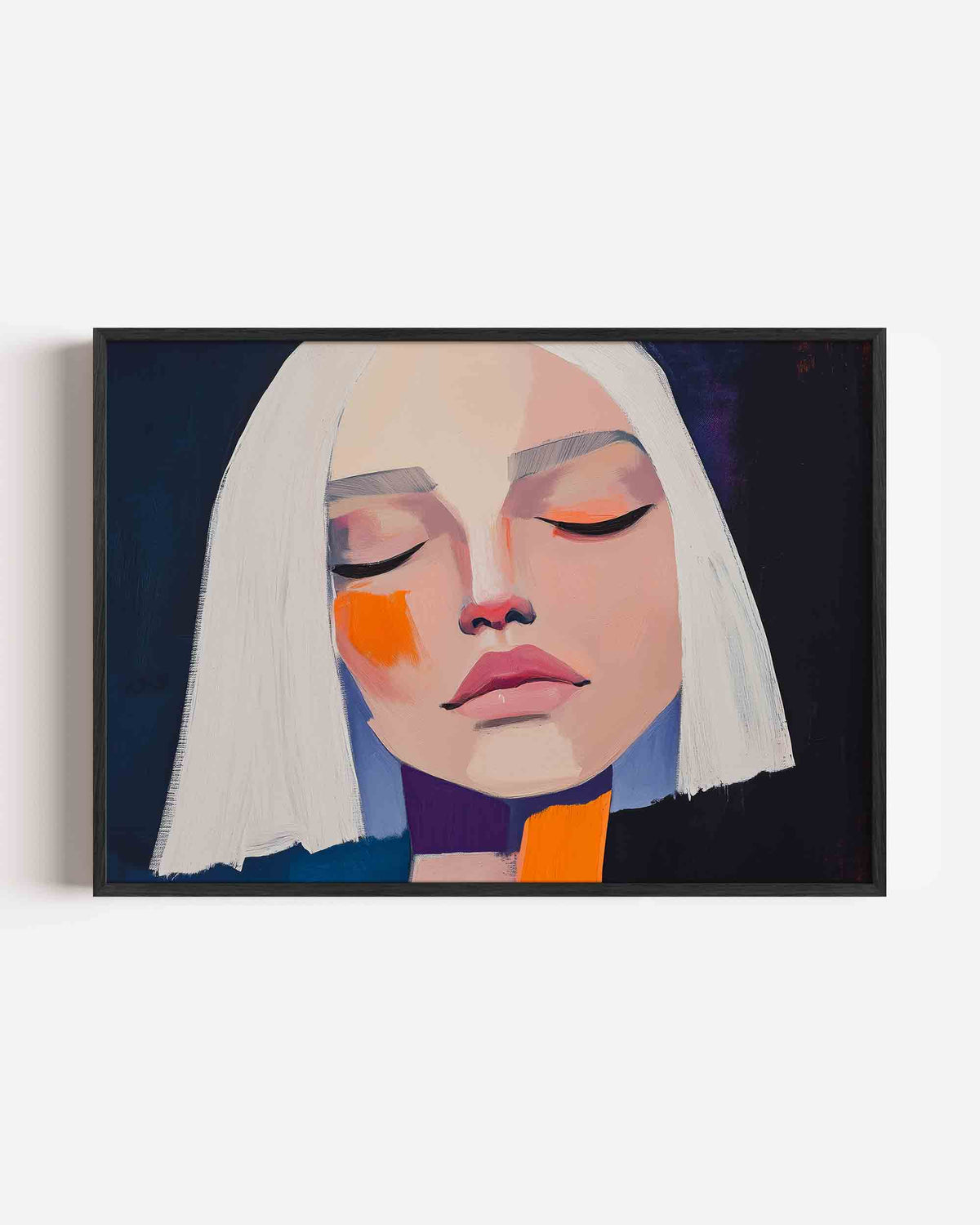 Portret met gesloten ogen – vrouwelijk portret als landscape poster