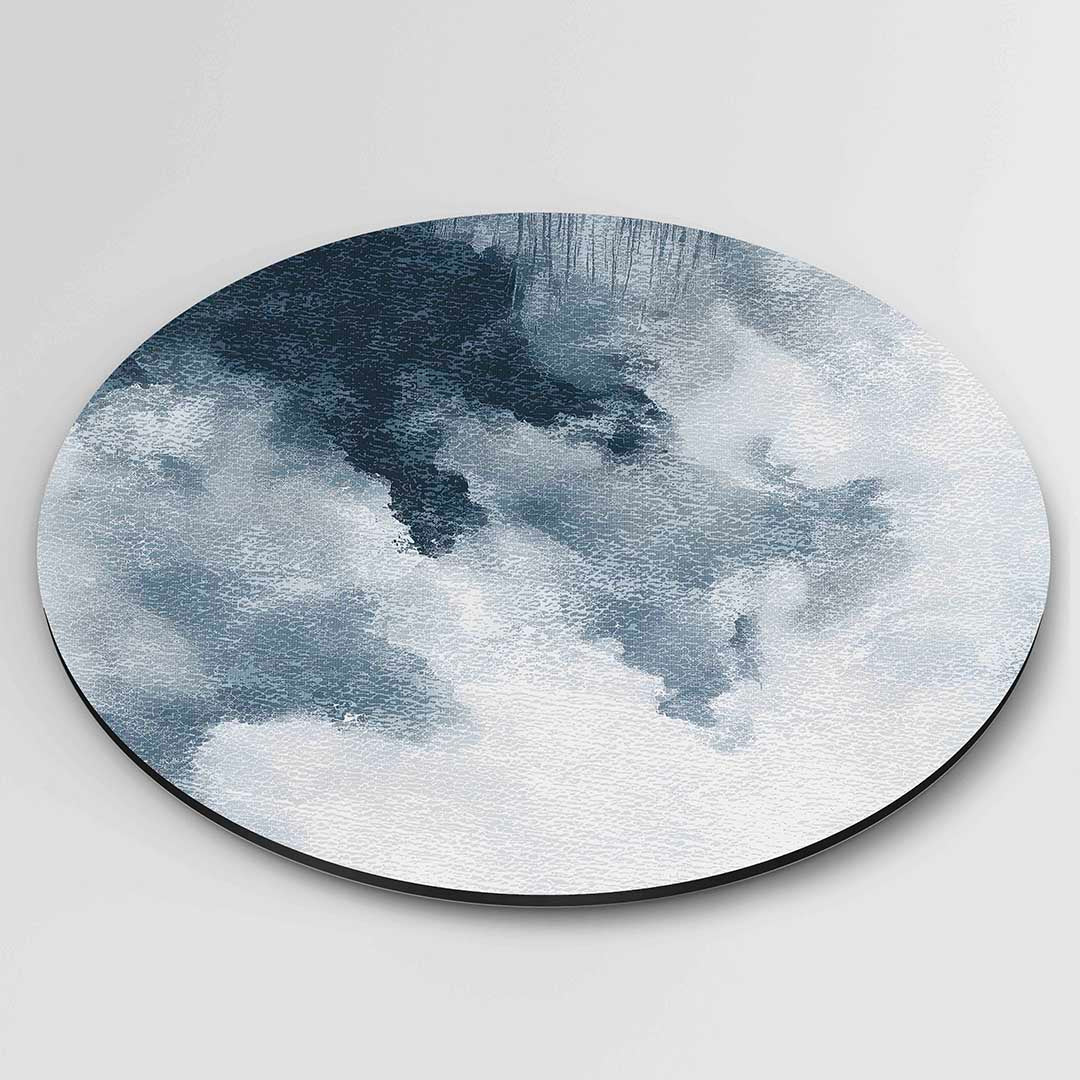 Abstracte wolken – abstracte wandkunst als muurcirkel van WallArtistic
