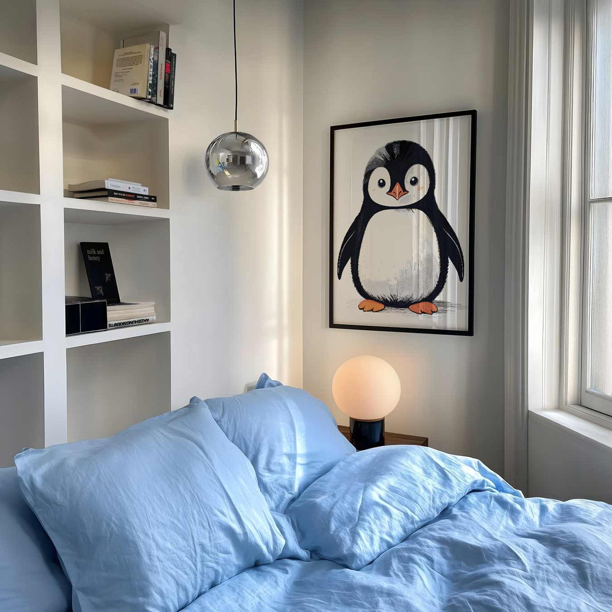 Schattige Pinguïn Illustratie – speelse wandkunst als portret kinderposter