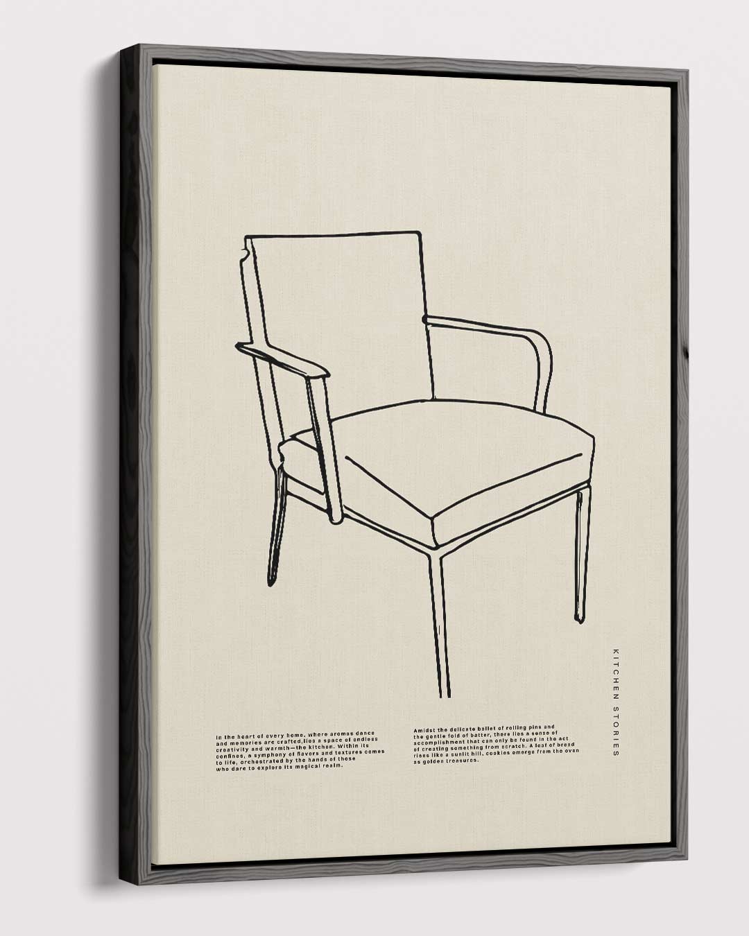 Tijdloze Elegantie Stoel – dibond kunstwerk als wanddecoratie