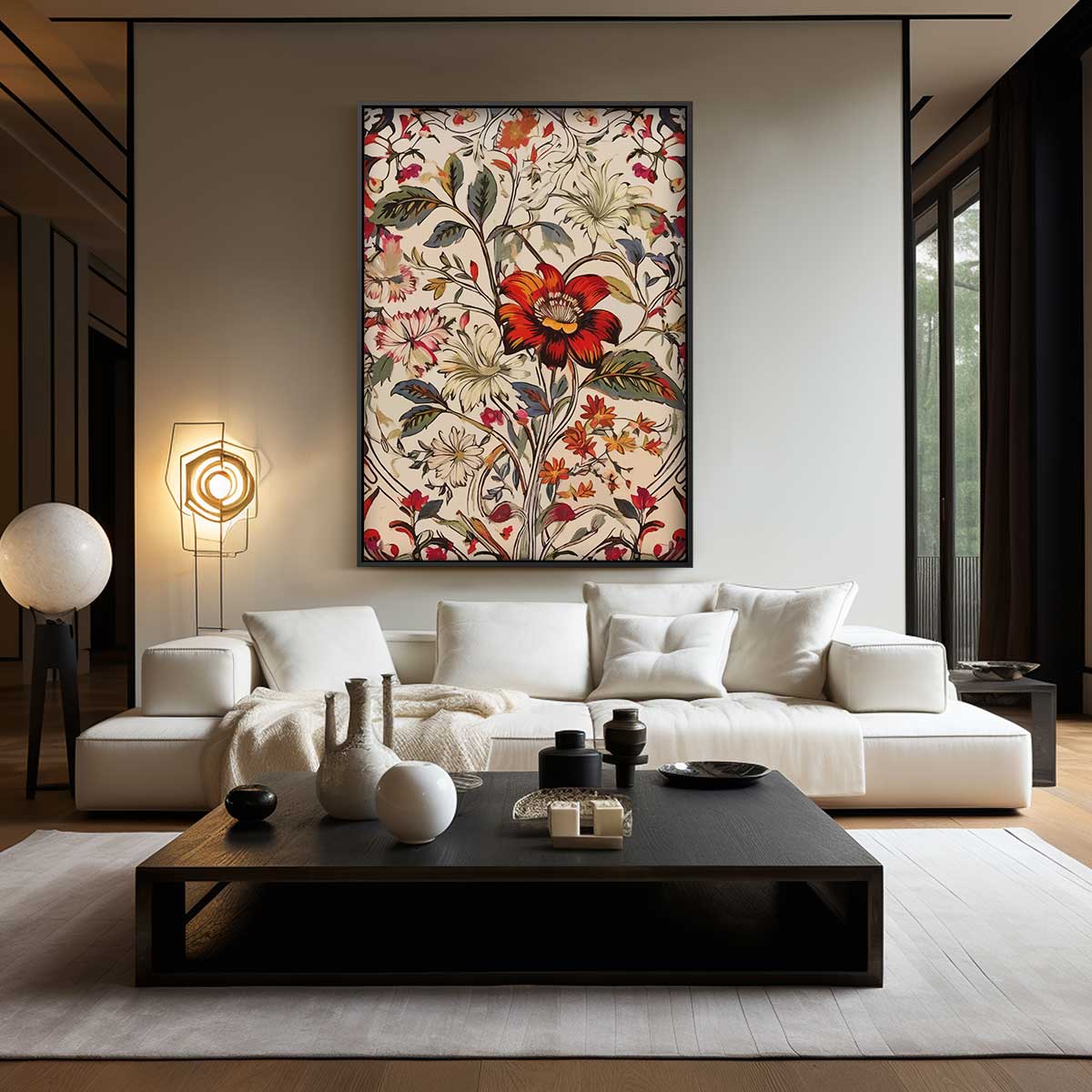 Bloemenpracht op Canvas – modern portret kunstwerk van WallArtistic