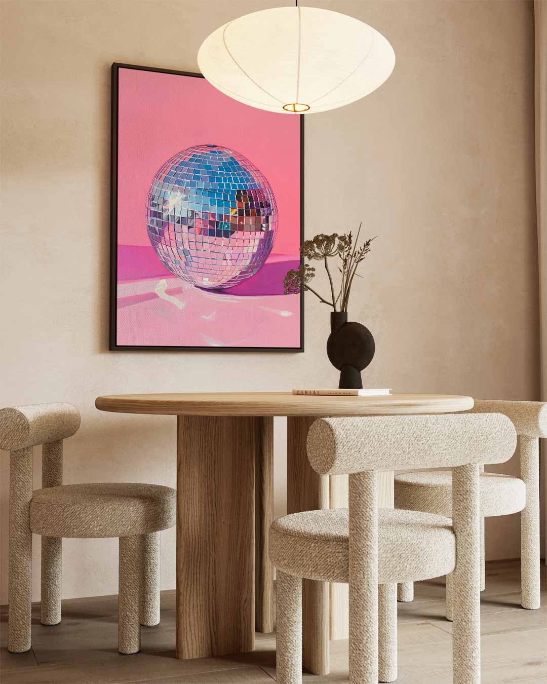 Disco Sfeer Bol Kunstwerk – dibond wanddecoratie in staand formaat