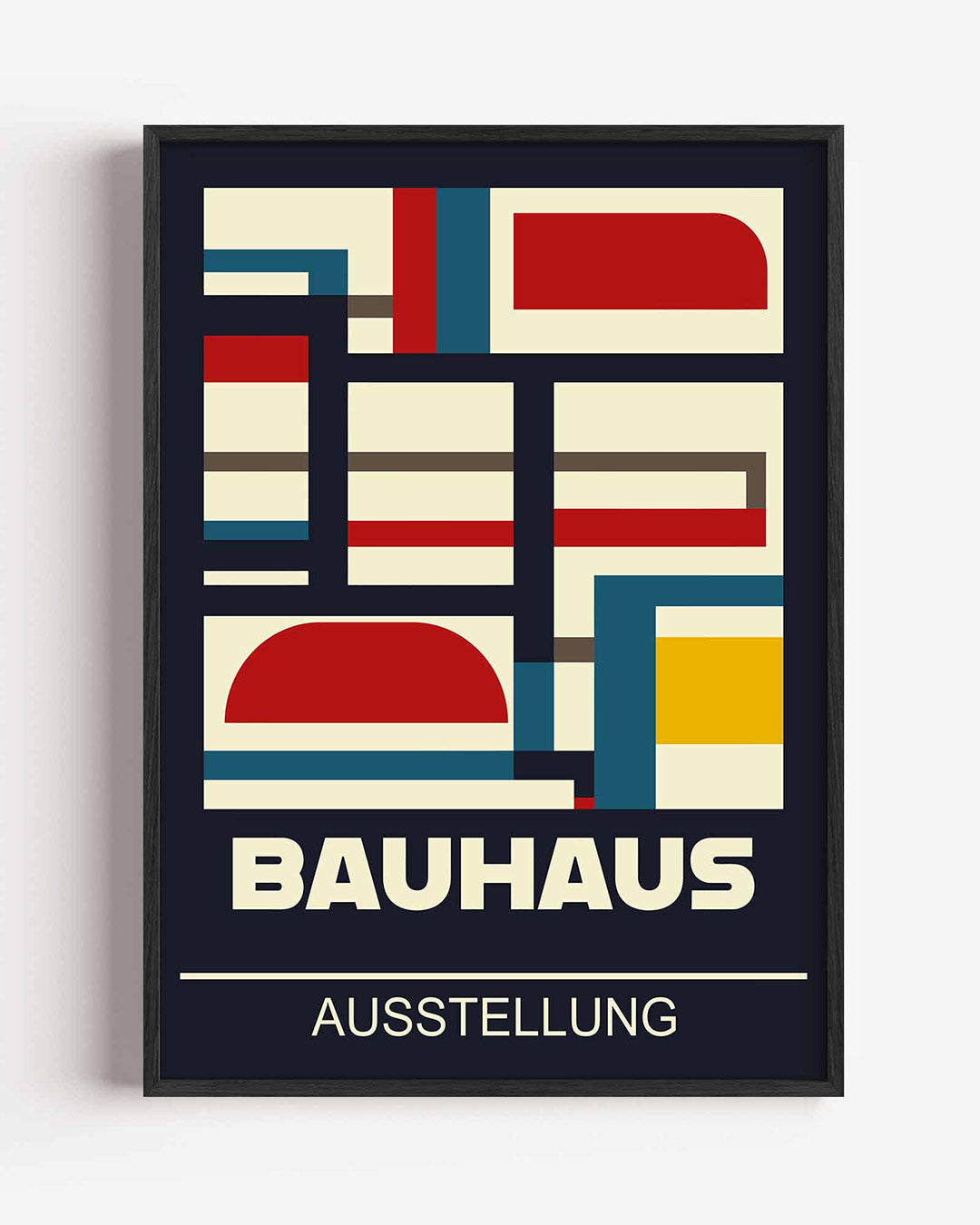 Vormen en vlakkenspel – staande Bauhaus poster als wanddecoratie