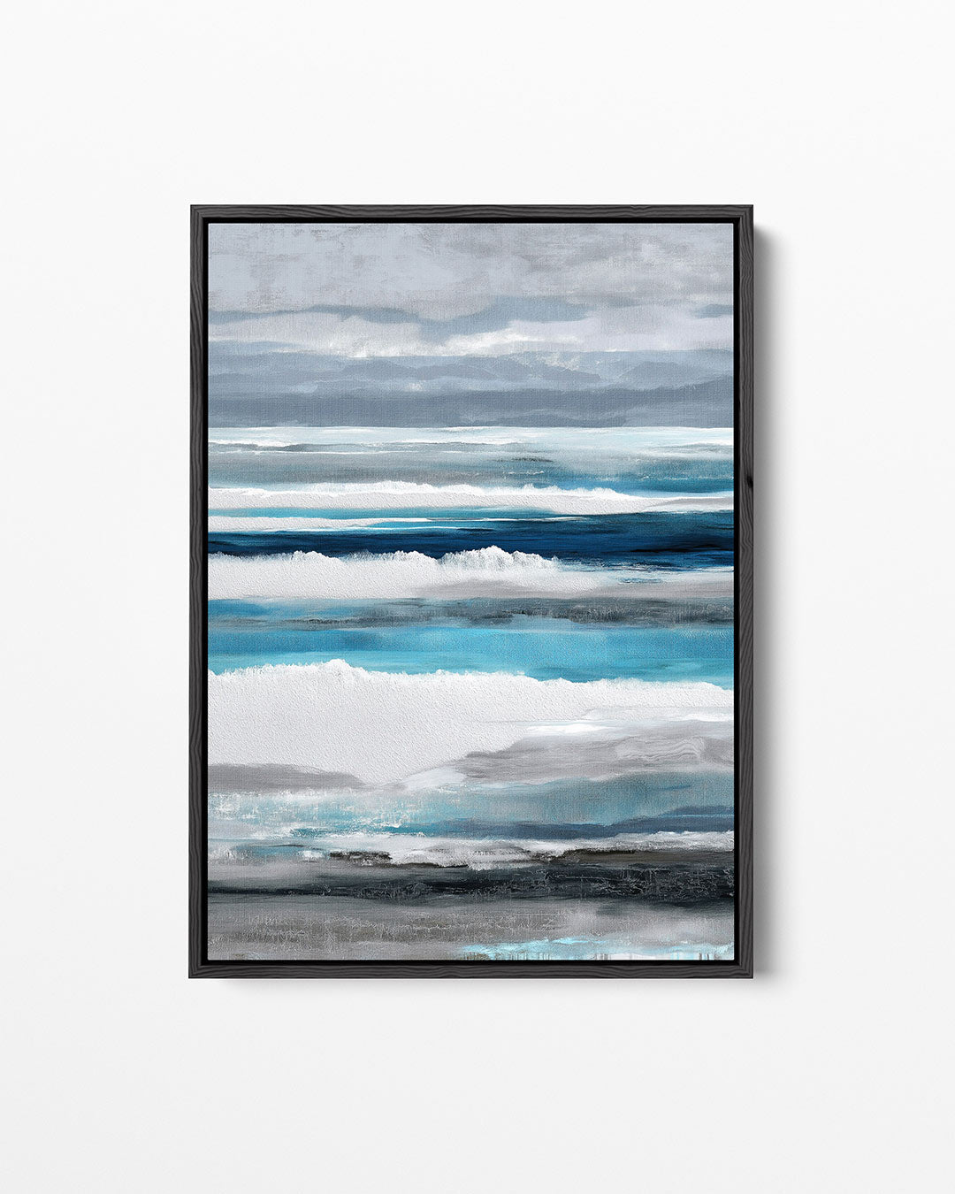 Horizontale kleurenlagen – staand wanddecoratie kunstwerk