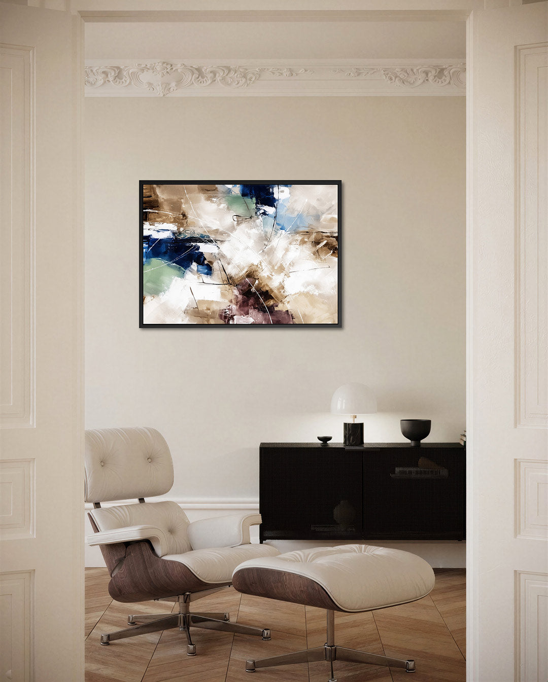 Dynamische kleurenexplosie – Energiek – liggende wanddecoratie