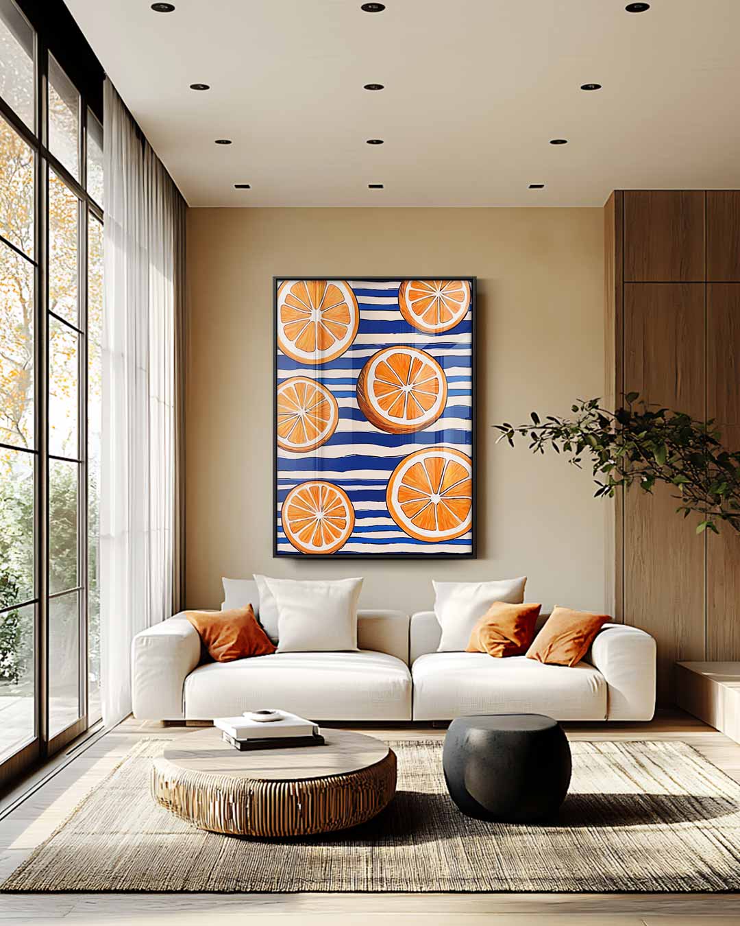 Citrus Vibe – plexiglas wanddecoratie in portret formaat