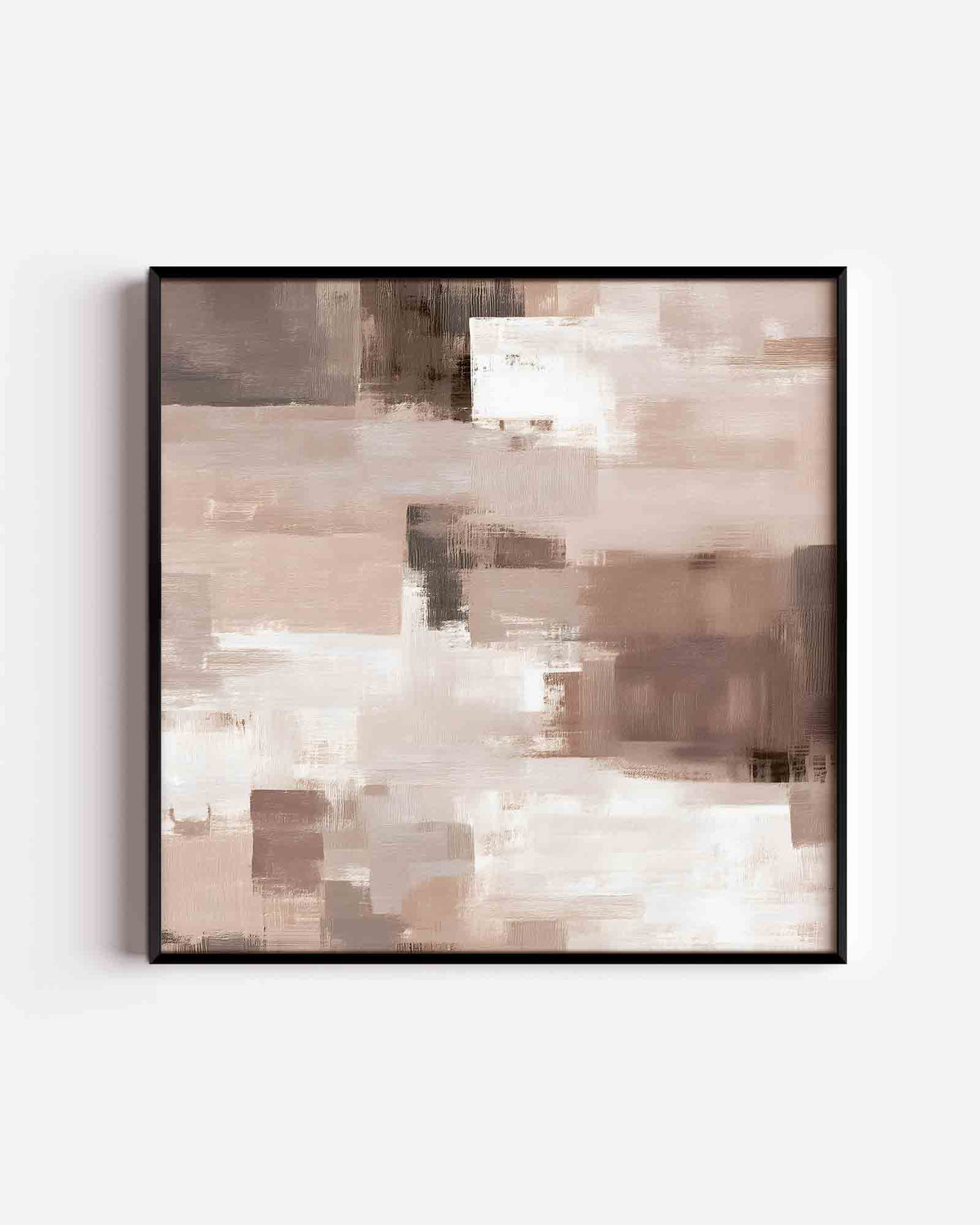 Abstracte beige compositie – abstracte textuur vierkante poster als wanddecoratie