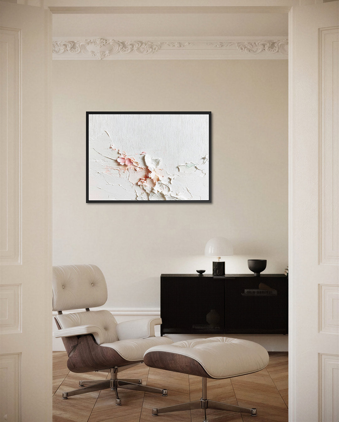 Textuur en licht – liggende wanddecoratie