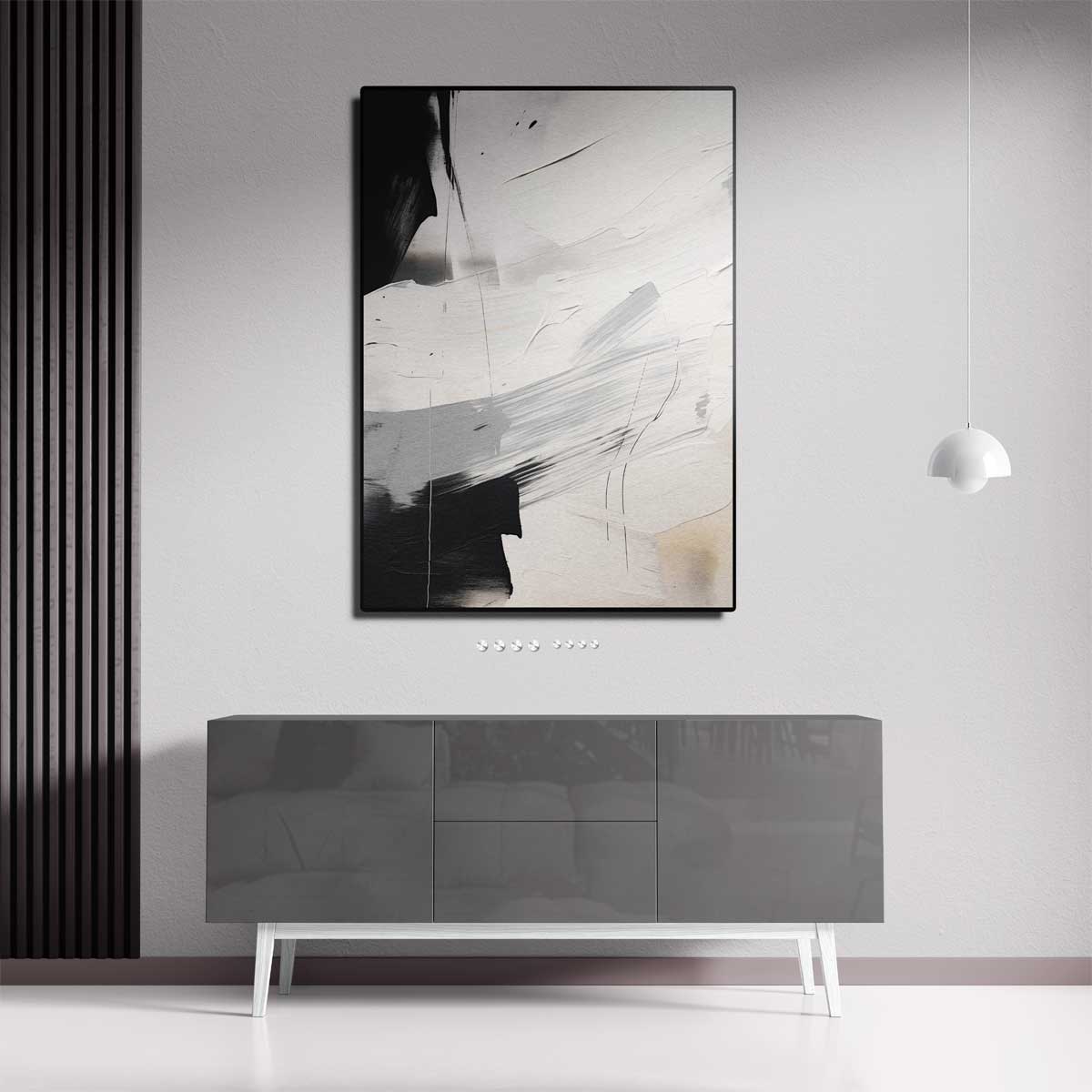 Mystiek in Monochroom – canvas wanddecoratie in portret formaat