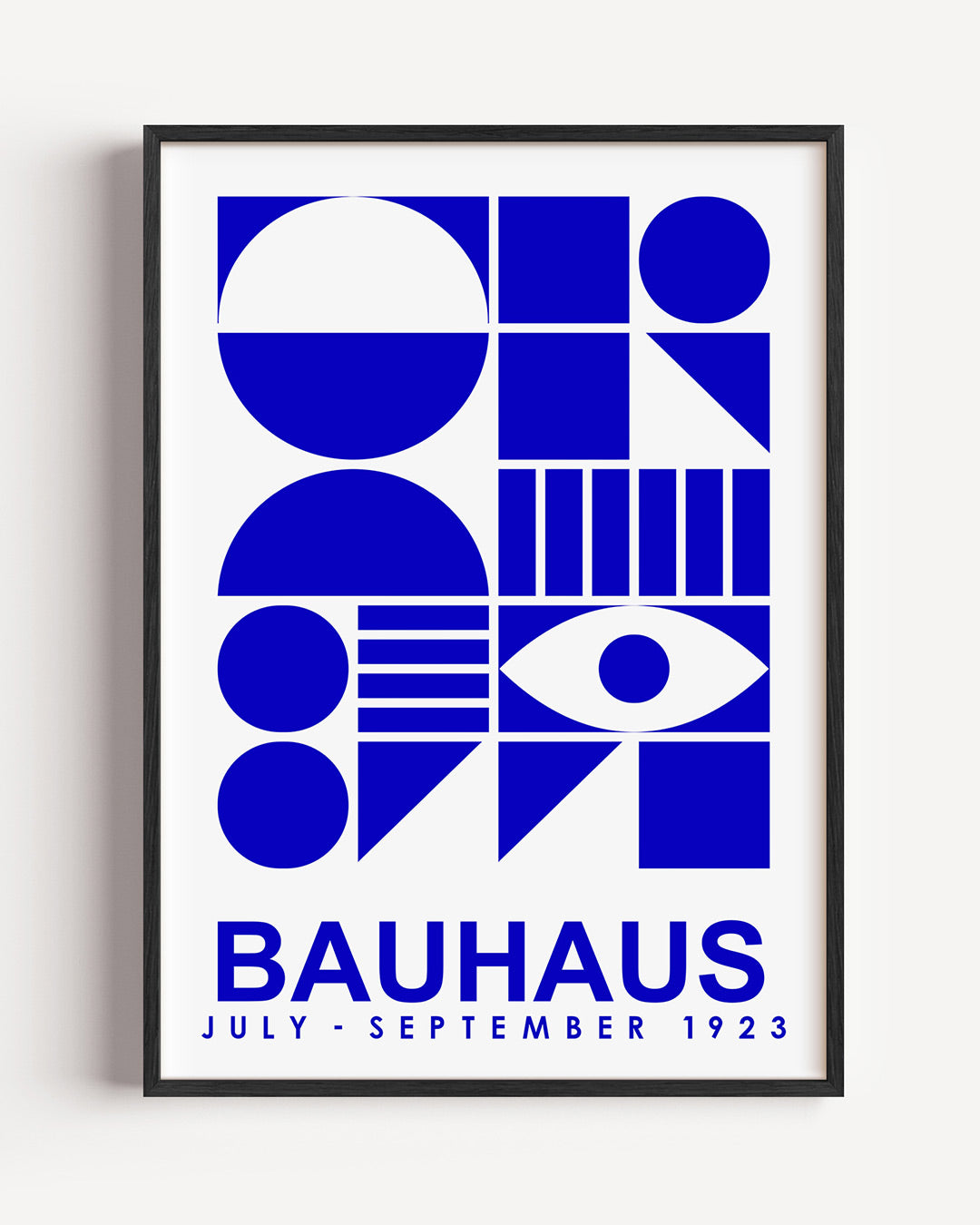 Vormen en vlakken – staande Bauhaus poster als wanddecoratie