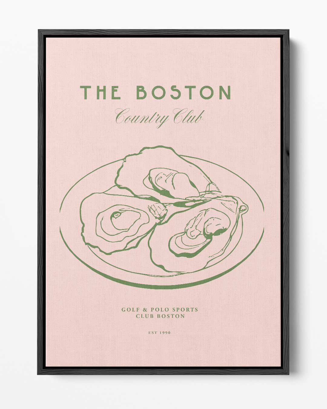 Boston Country Club Illustratie – portret kunstwerk als wanddecoratie