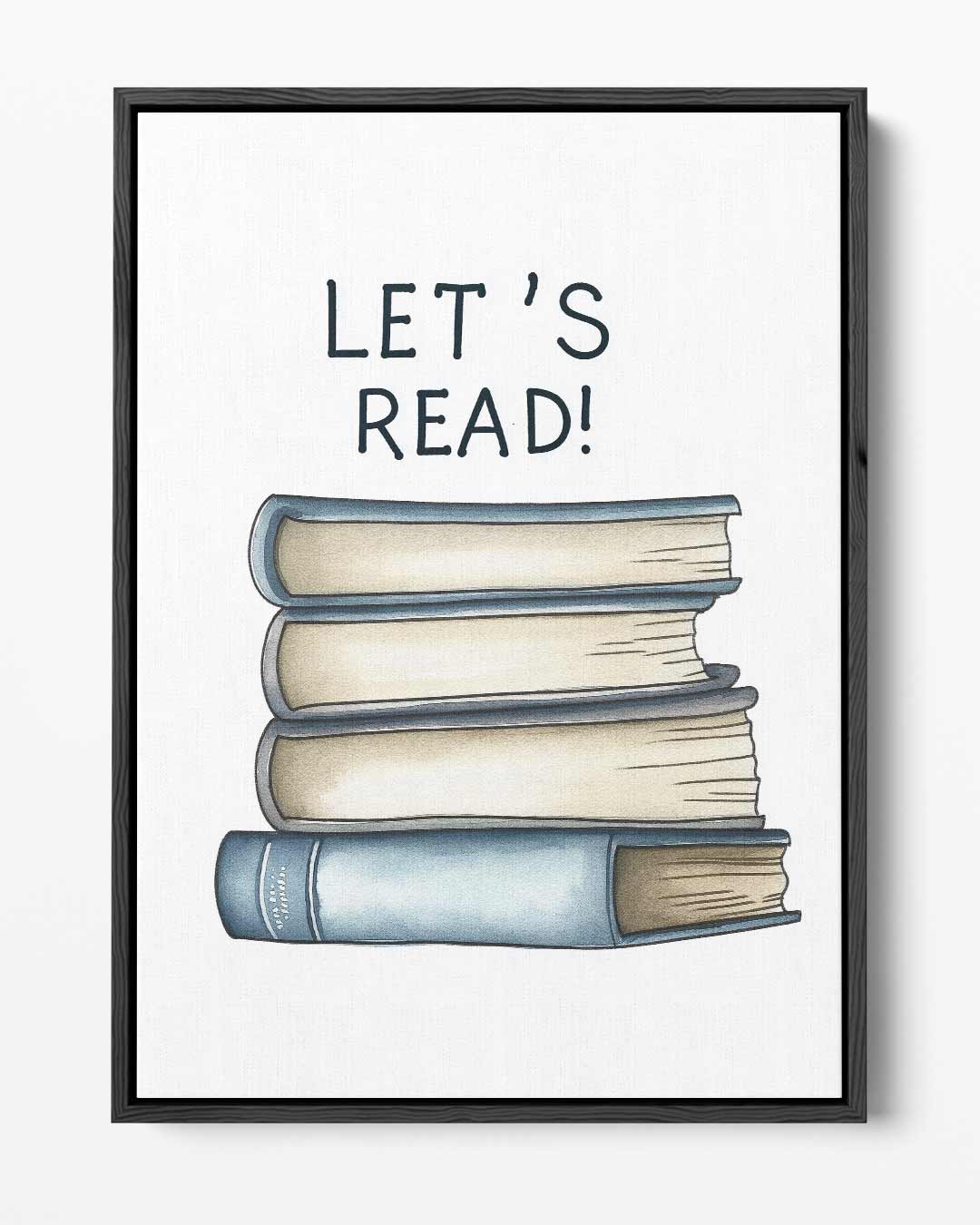 Let's Read Kunstopdruk – portret kunstwerk als wanddecoratie