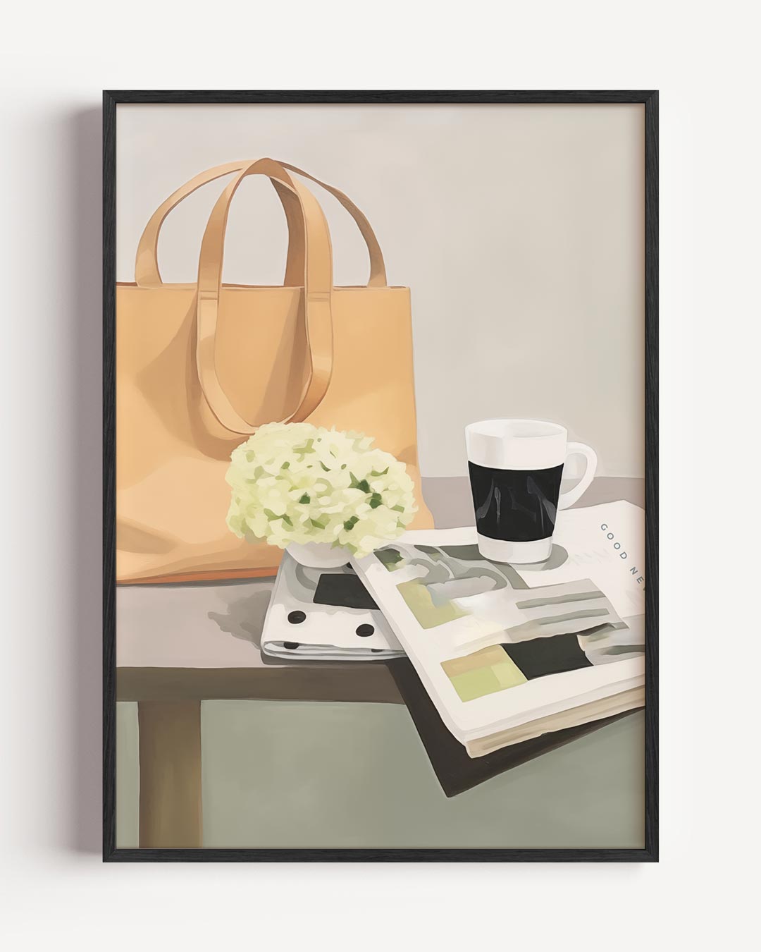 Stijlvolle Herfstvibes – abstracte portret poster als wanddecoratie