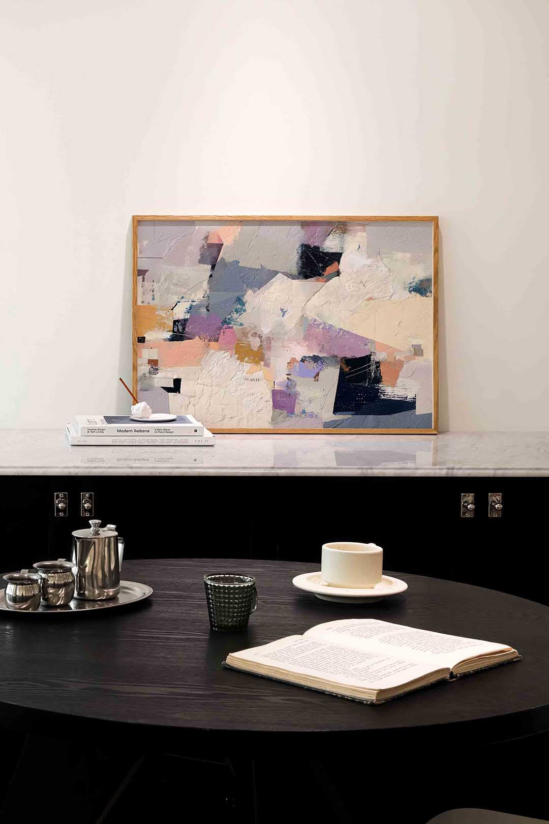 Abstracte vormen – abstracte poster in liggend formaat