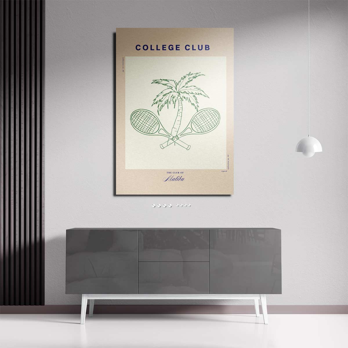 College Club Print – staande wandkunst voor woonkamer of interieur