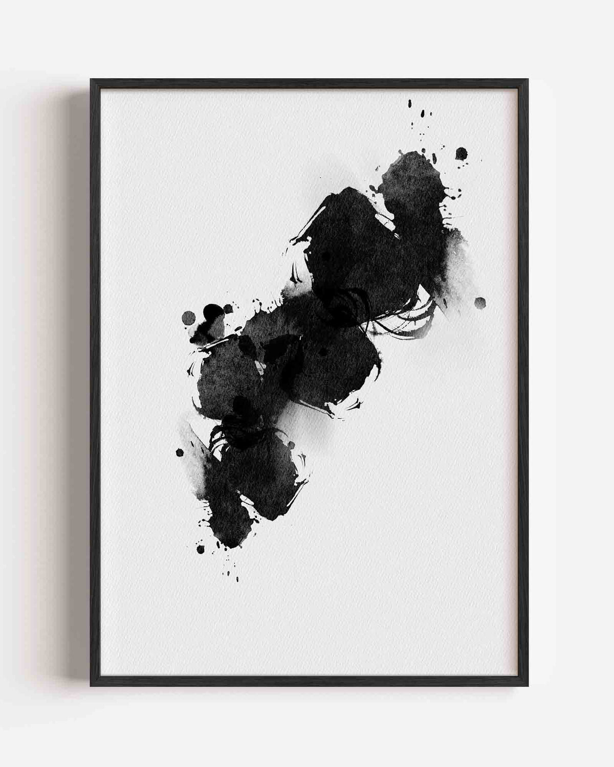 Zwart wit abstracte vlekken – zacht abstracte portret poster als wanddecoratie