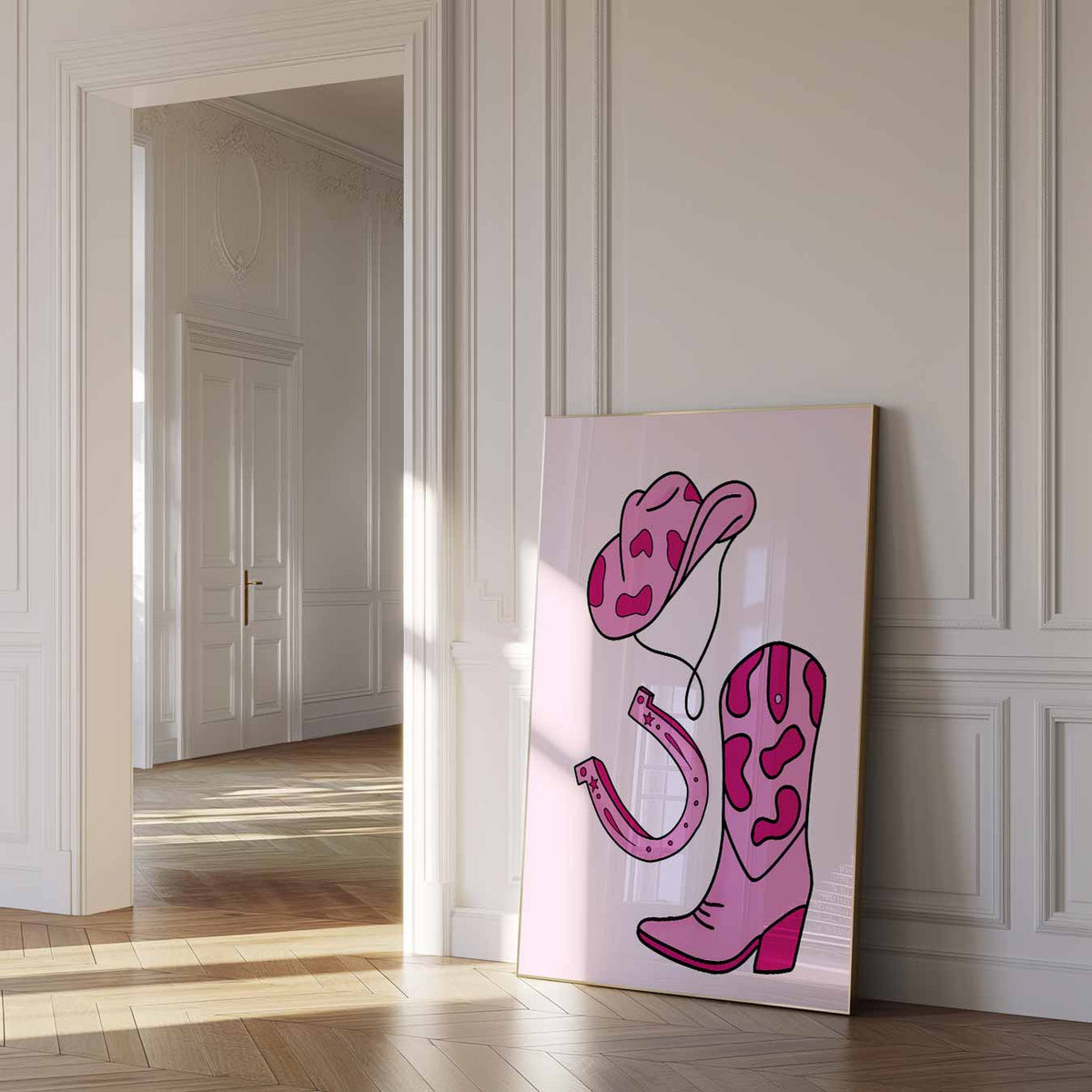 Stoere Western Stijl – paas poster als vrolijke staande wanddecoratie