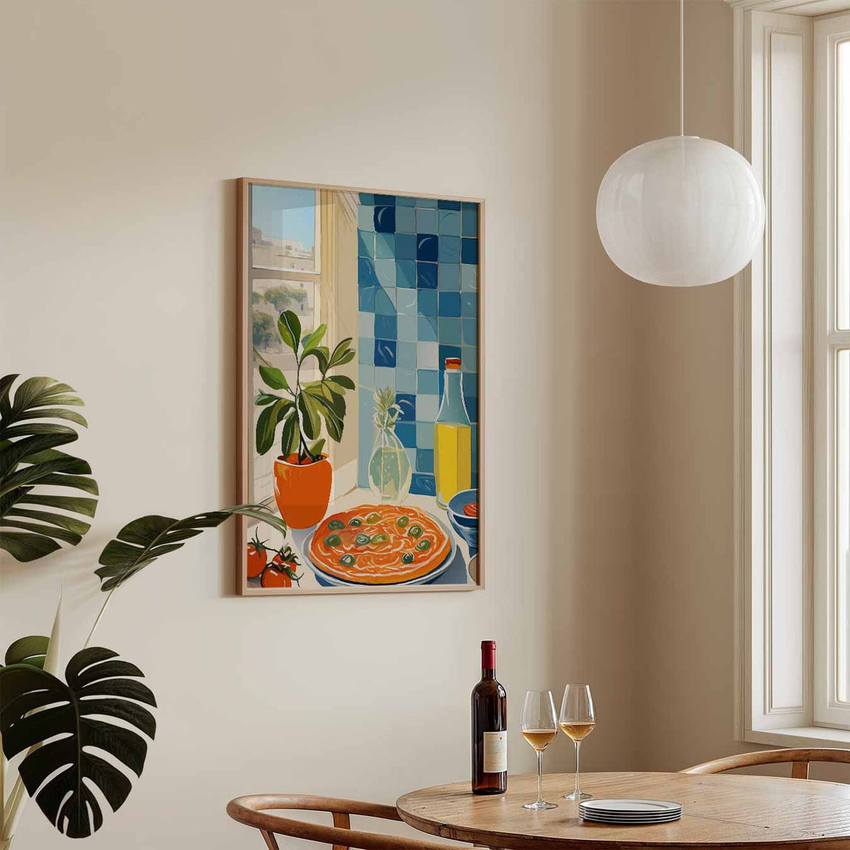 Mediterrane Keuken Charm – keukenposter in staand formaat
