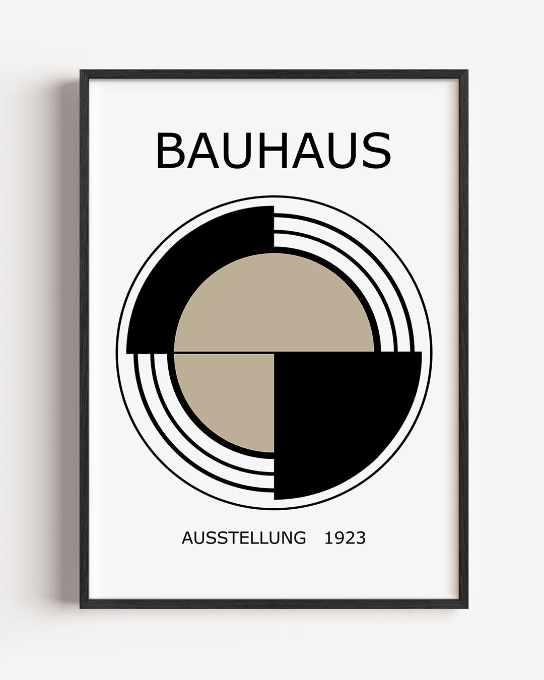 Cirkel en lijnen – staande Bauhaus poster als wanddecoratie