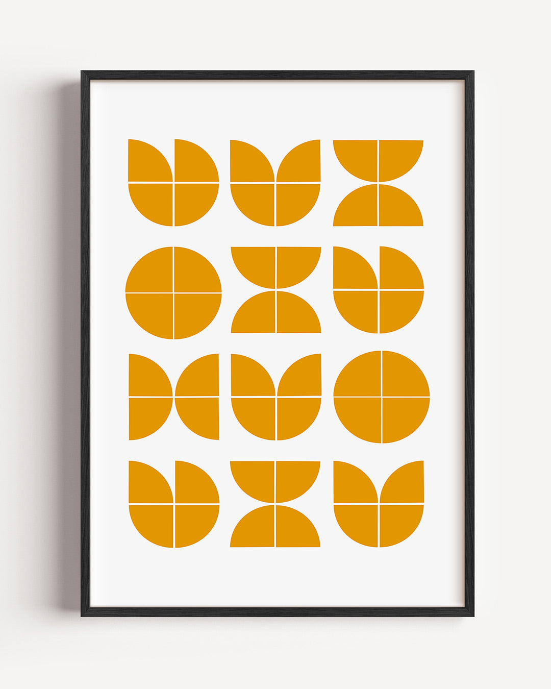 Vormritme en kleur – staande Bauhaus poster als wanddecoratie