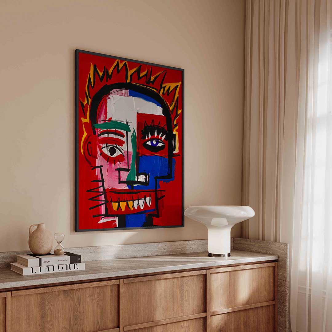 Expressief gezicht – urban poster in staand formaat